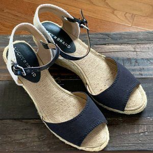 Lucky Brand Womens Kyndra Espadrille Wedge Sandals/Black Size 7